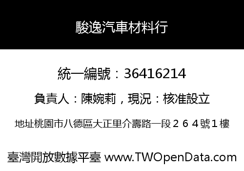駿逸汽車材料行
