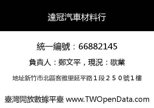達冠汽車材料行