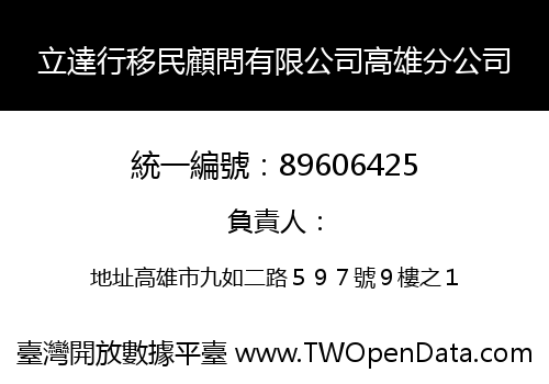 立達行移民顧問有限公司高雄分公司