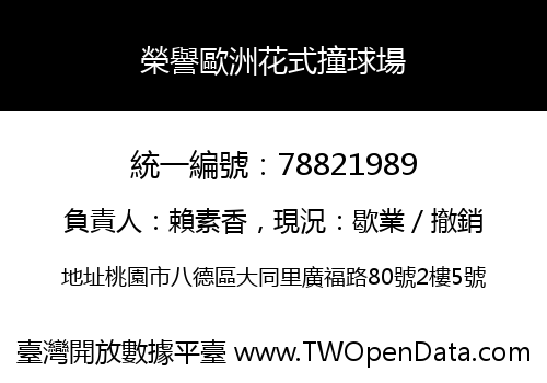 榮譽歐洲花式撞球場