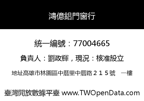 鴻億鋁門窗行