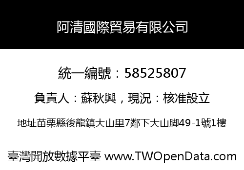 阿清國際貿易有限公司