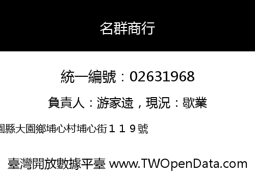 名群商行