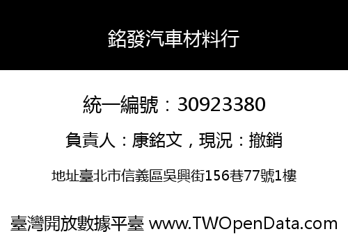 銘發汽車材料行