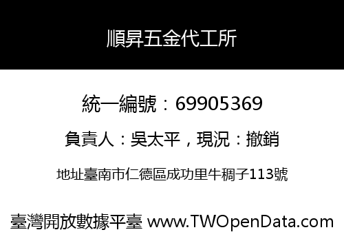 順昇五金代工所