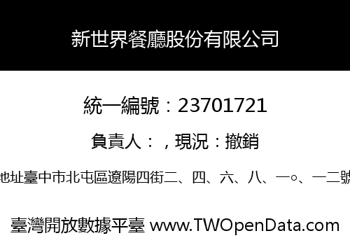 新世界餐廳股份有限公司