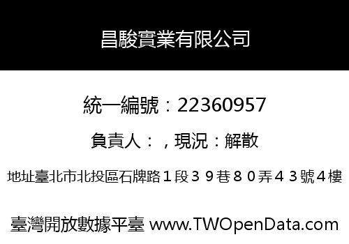 昌駿實業有限公司