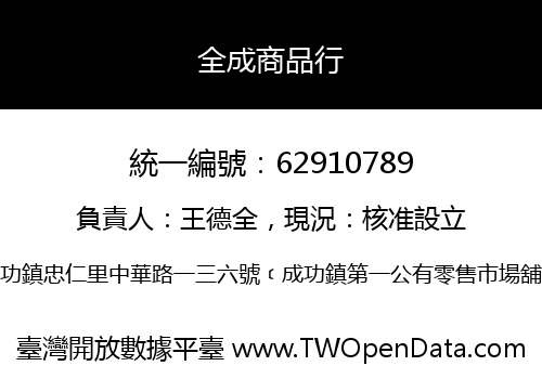 全成商品行