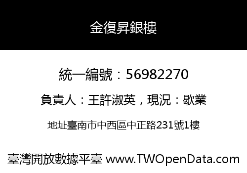 金復昇銀樓