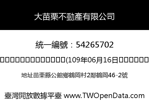 大苗栗不動產有限公司