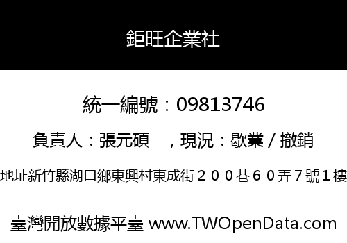 鉅旺企業社