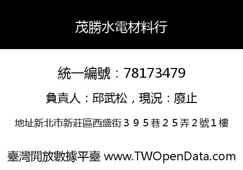 茂勝水電材料行