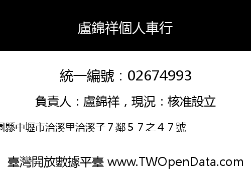 盧錦祥個人車行