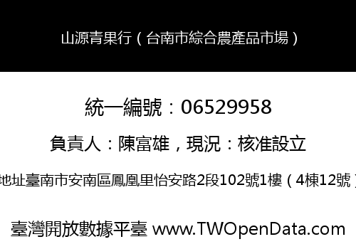 山源青果行（台南市綜合農產品市場）