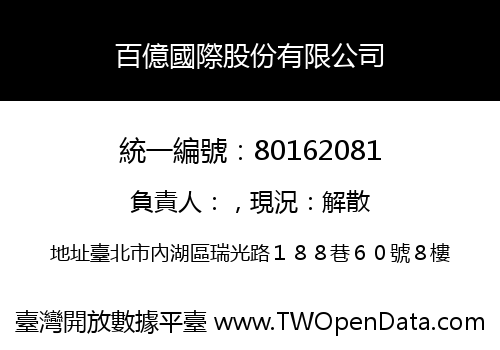 百億國際股份有限公司