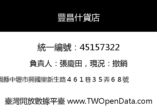 豐昌什貨店