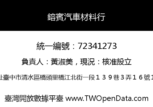 鎔賓汽車材料行