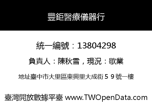 豐鉅醫療儀器行