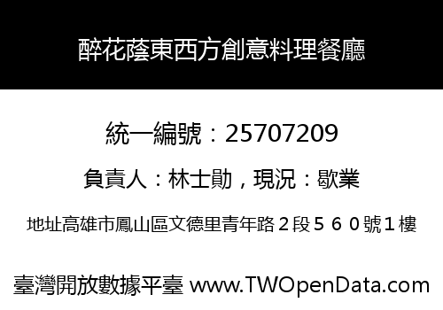 醉花蔭東西方創意料理餐廳