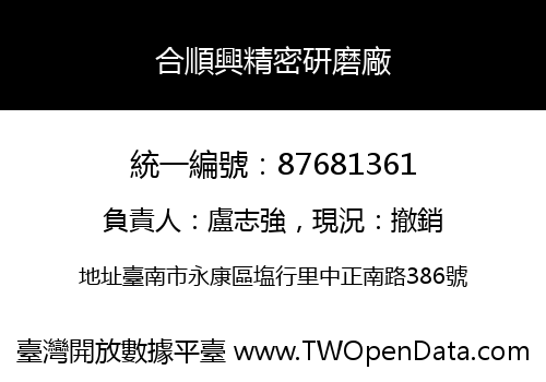 合順興精密研磨廠
