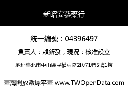 新昭安蔘藥行
