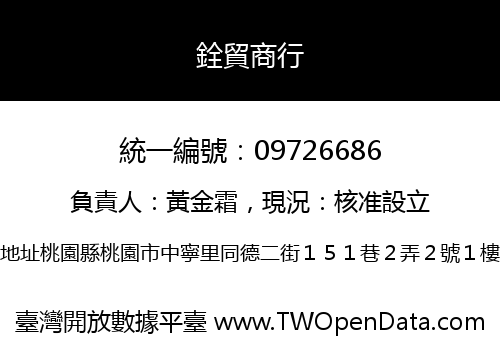 銓貿商行