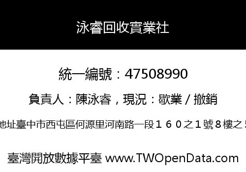 泳睿回收實業社