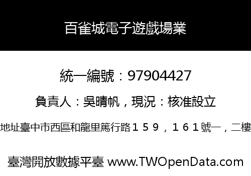 百雀城電子遊戲場業
