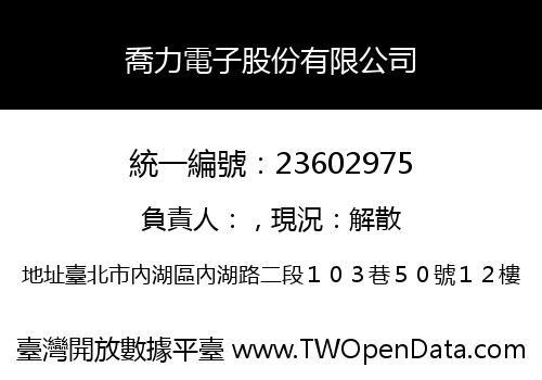 喬力電子股份有限公司