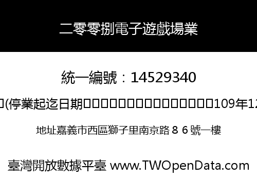 二零零捌電子遊戲場業