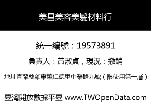 美昌美容美髮材料行