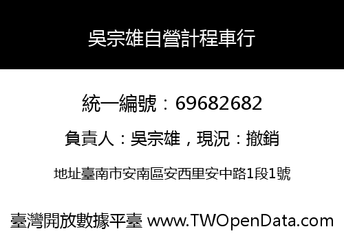 吳宗雄自營計程車行