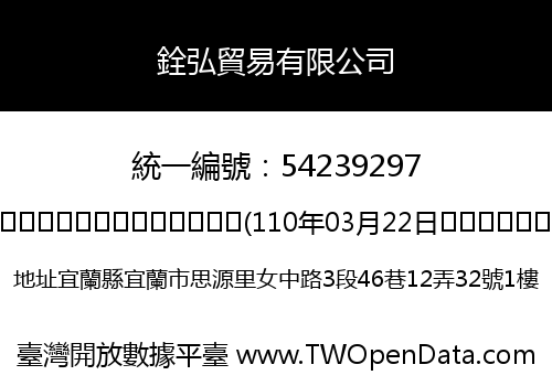 銓弘貿易有限公司