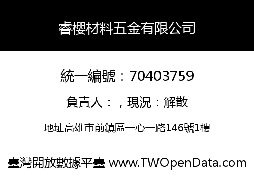 睿櫻材料五金有限公司