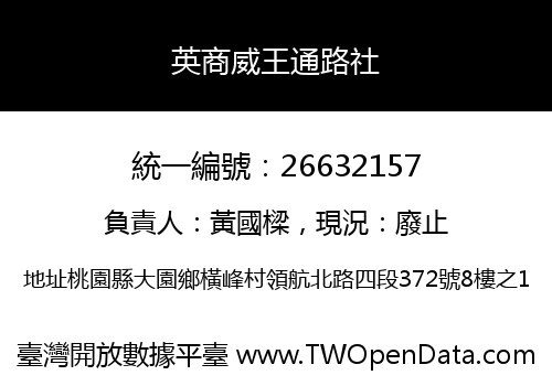 英商威王通路社