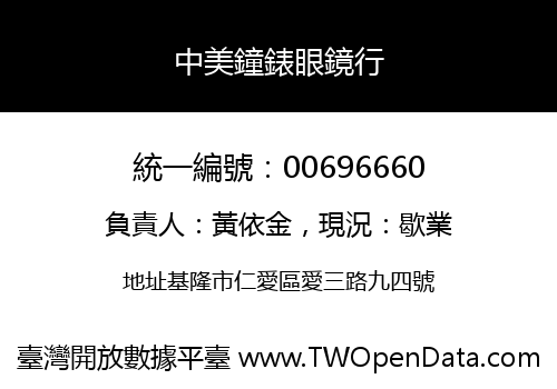 中美鐘錶眼鏡行