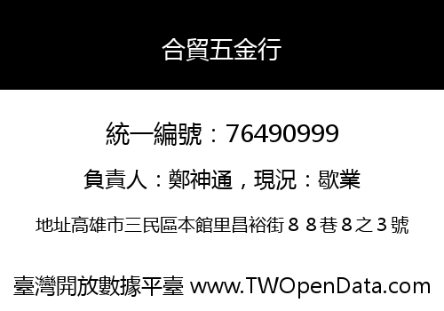 合貿五金行