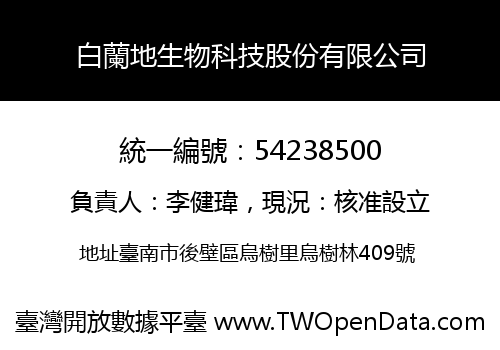 白蘭地生物科技股份有限公司