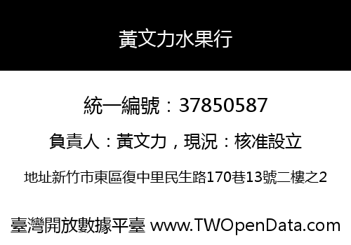 黃文力水果行
