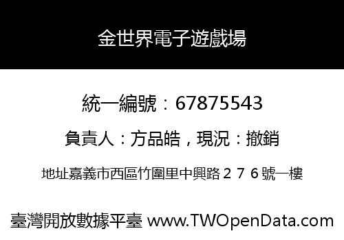 金世界電子遊戲場