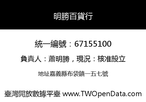 明勝百貨行