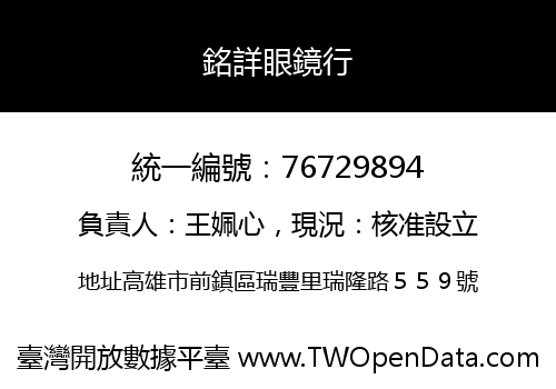 銘詳眼鏡行
