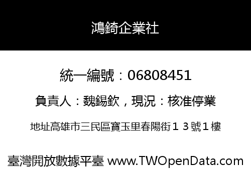 鴻錡企業社