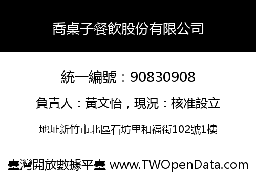 喬桌子餐飲股份有限公司