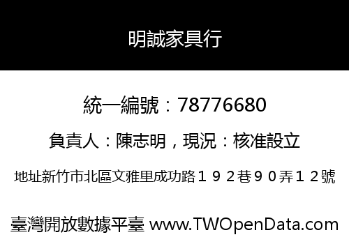 明誠家具行