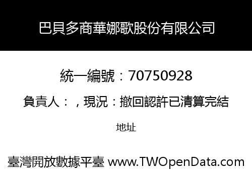 巴貝多商華娜歌股份有限公司