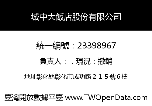 城中大飯店股份有限公司