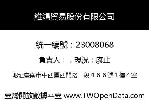 維鴻貿易股份有限公司