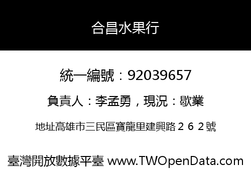 合昌水果行