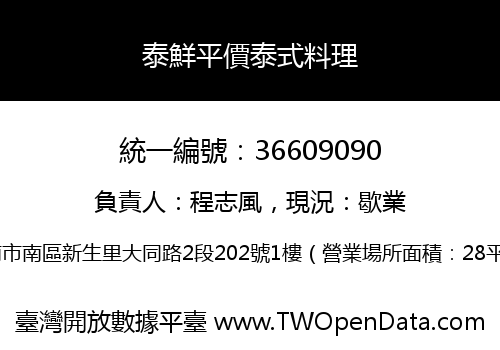 泰鮮平價泰式料理